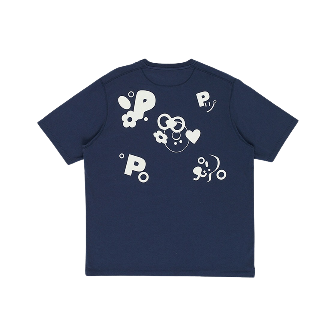 팝 트레이딩 컴퍼니 레니 티셔츠 네이비 글로우 인 더 다크 - 24FW(Pop Trading Company Reni T-Shirt Navy Glow In The Dark - 24FW)