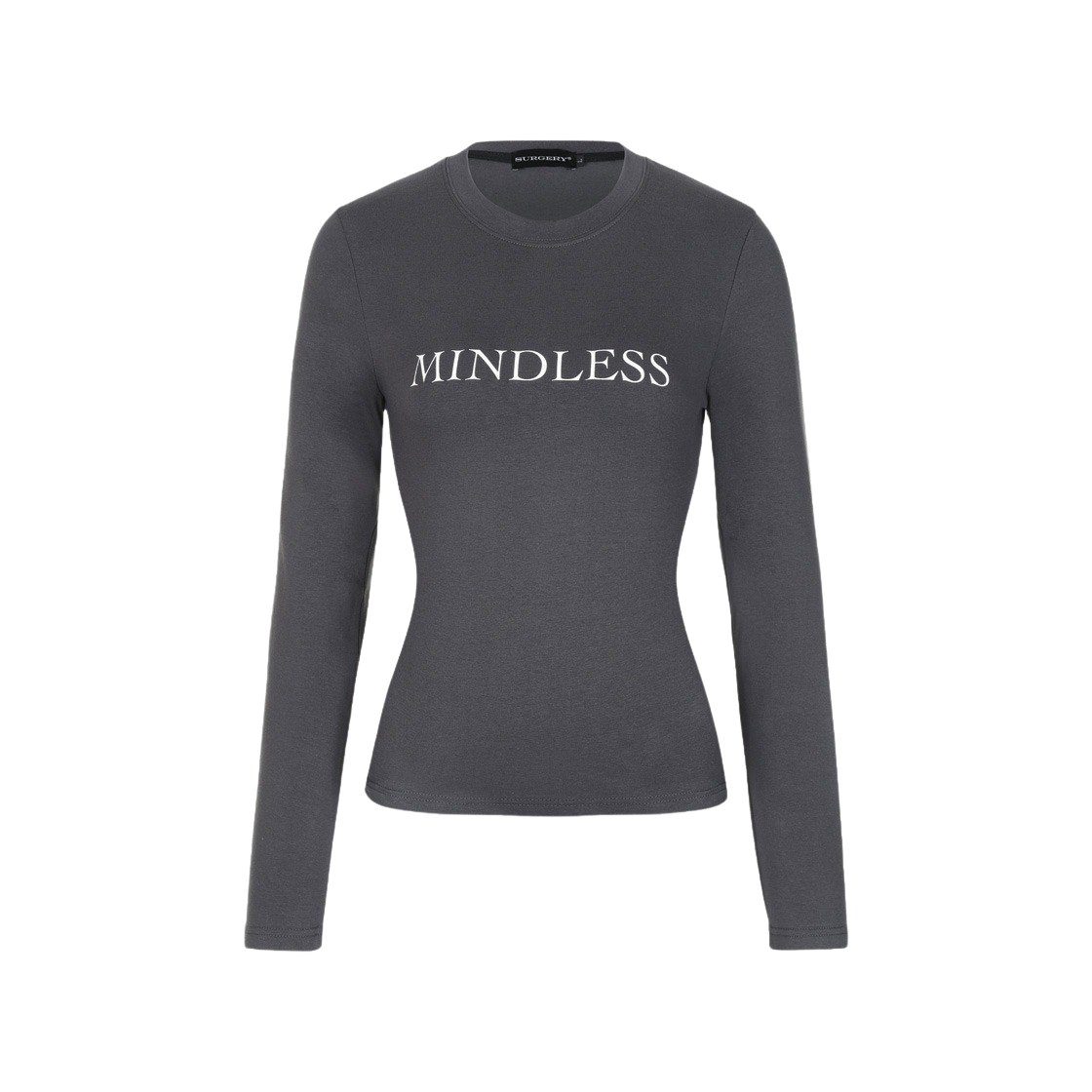 써저리 우먼 마인드리스 슬림 롱슬리브 차콜(Surgery Women Mindless Slim Long Sleeves Charcoal)