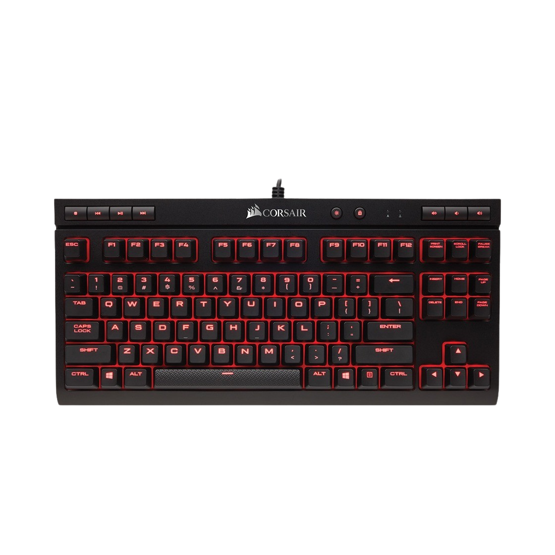 커세어 K63 텐키리스 게이밍 기계식 적축 키보드 레드 (한글)(Corsair K63 Tenkeyless Gaming Mechanical Keyboard Red)