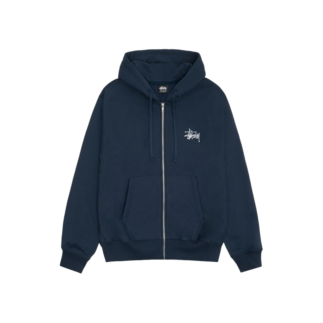 스투시 베이직 스투시 후드 집업 네이비 2024 | Stussy | KREAM