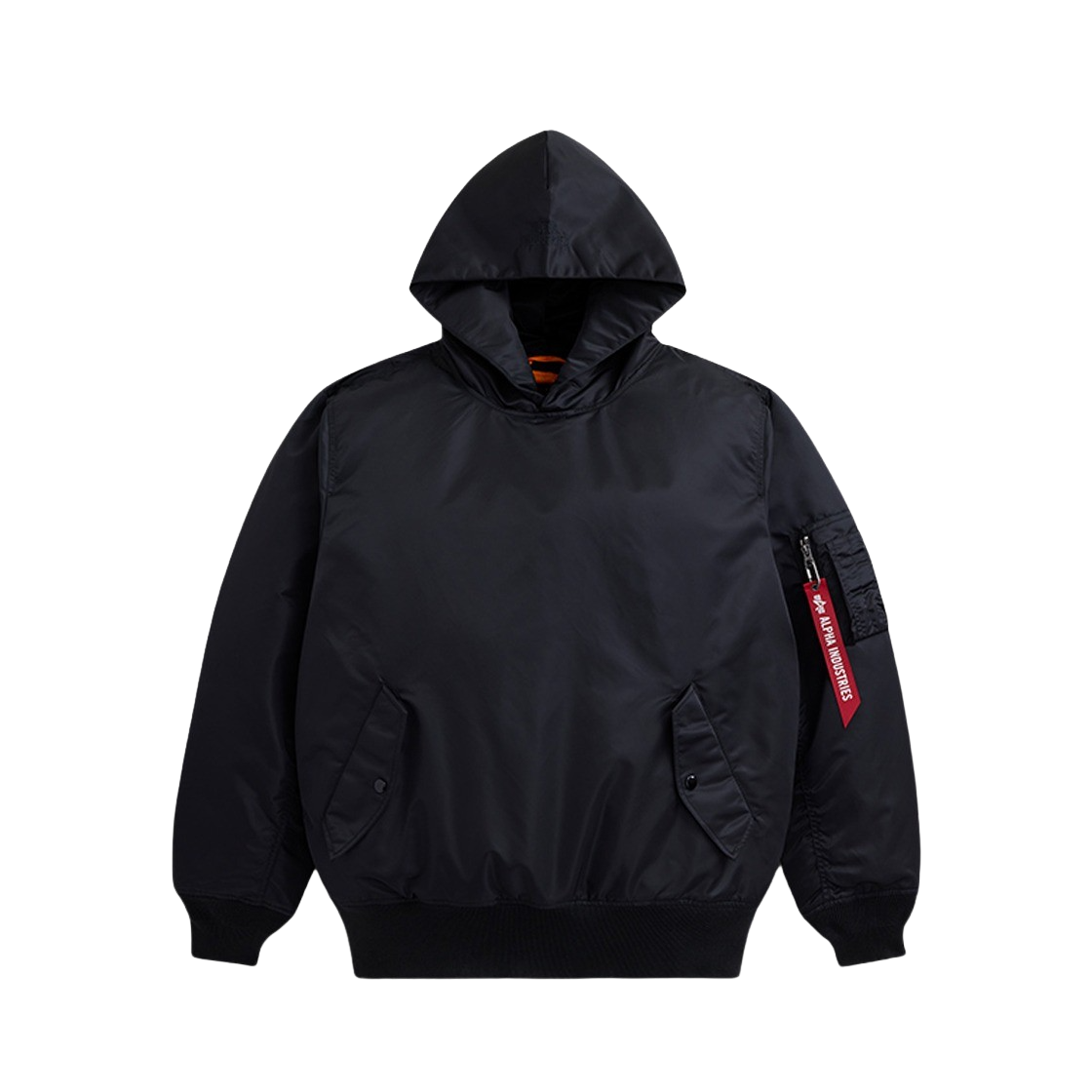 AI24I3000003BLK ALPHA INDUSTRIES Pull-over Hooded MA-1 Black - 대표 이미지 #1