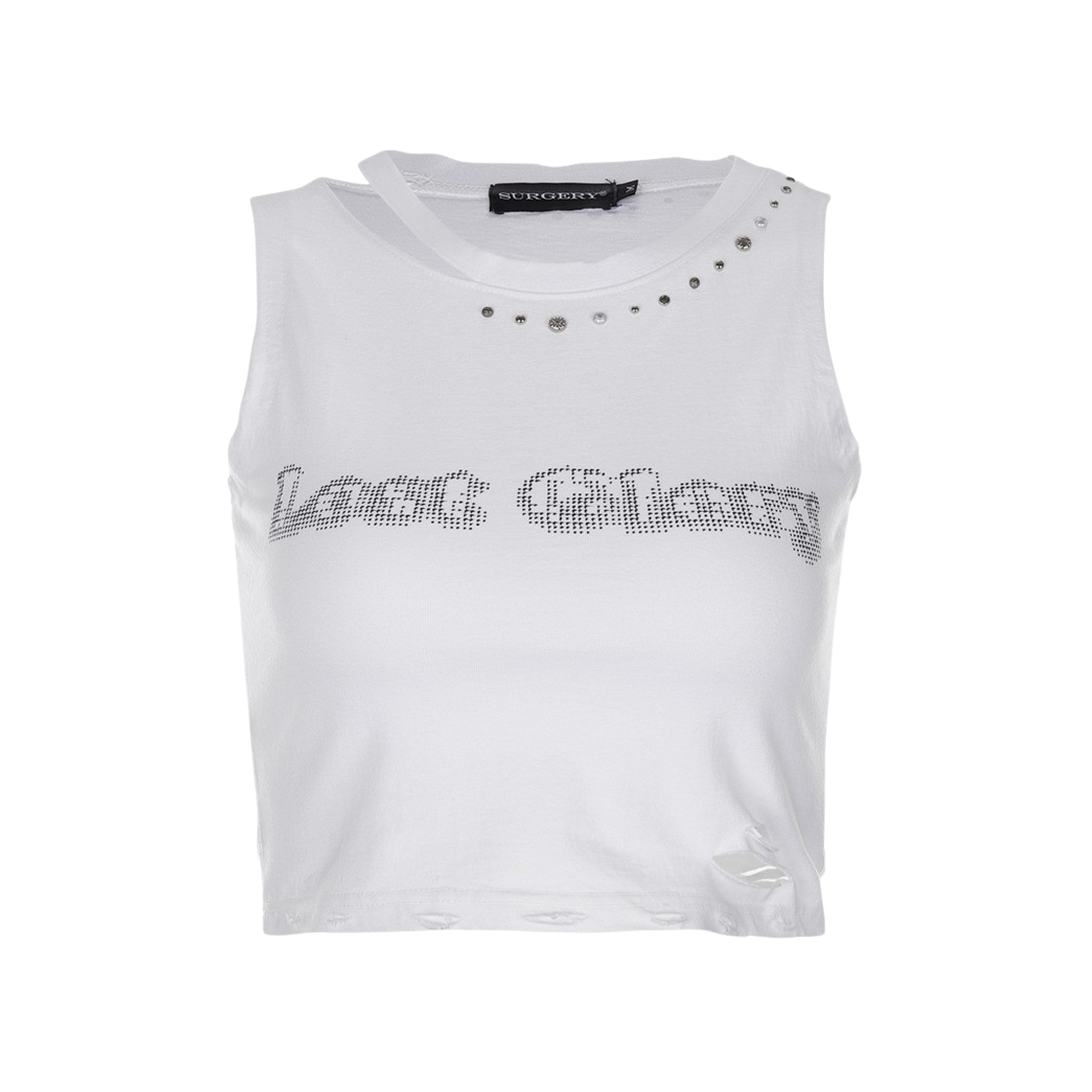 써저리 우먼 디스트로이드 로스트 글로리 슬리브리스 화이트(Surgery Women Destroyed Lost Glory Sleeveless White)