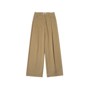 Siyazu SIPT7093 One Tuck Wide Chino Pants Camel Beige