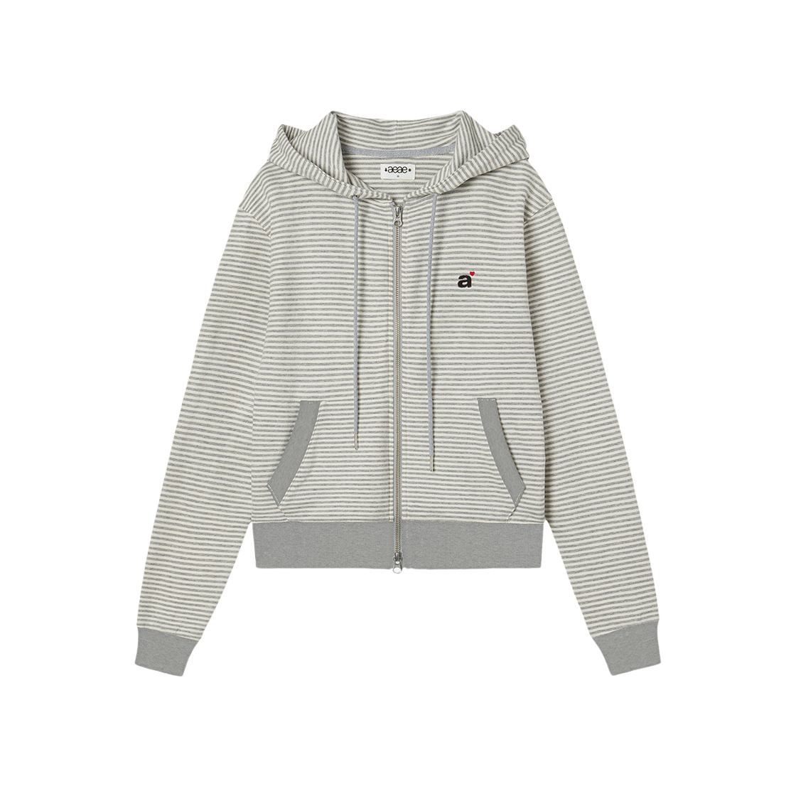 韓国 人気[AEAE] STRIPE SMALL LETTER HOOD ZIP UP OUTERWEAR - aeae