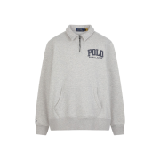 [30% 적립] Polo Ralph Lauren Logo Fleece Collared Sweatshirt Light Sport Heather - 24FW