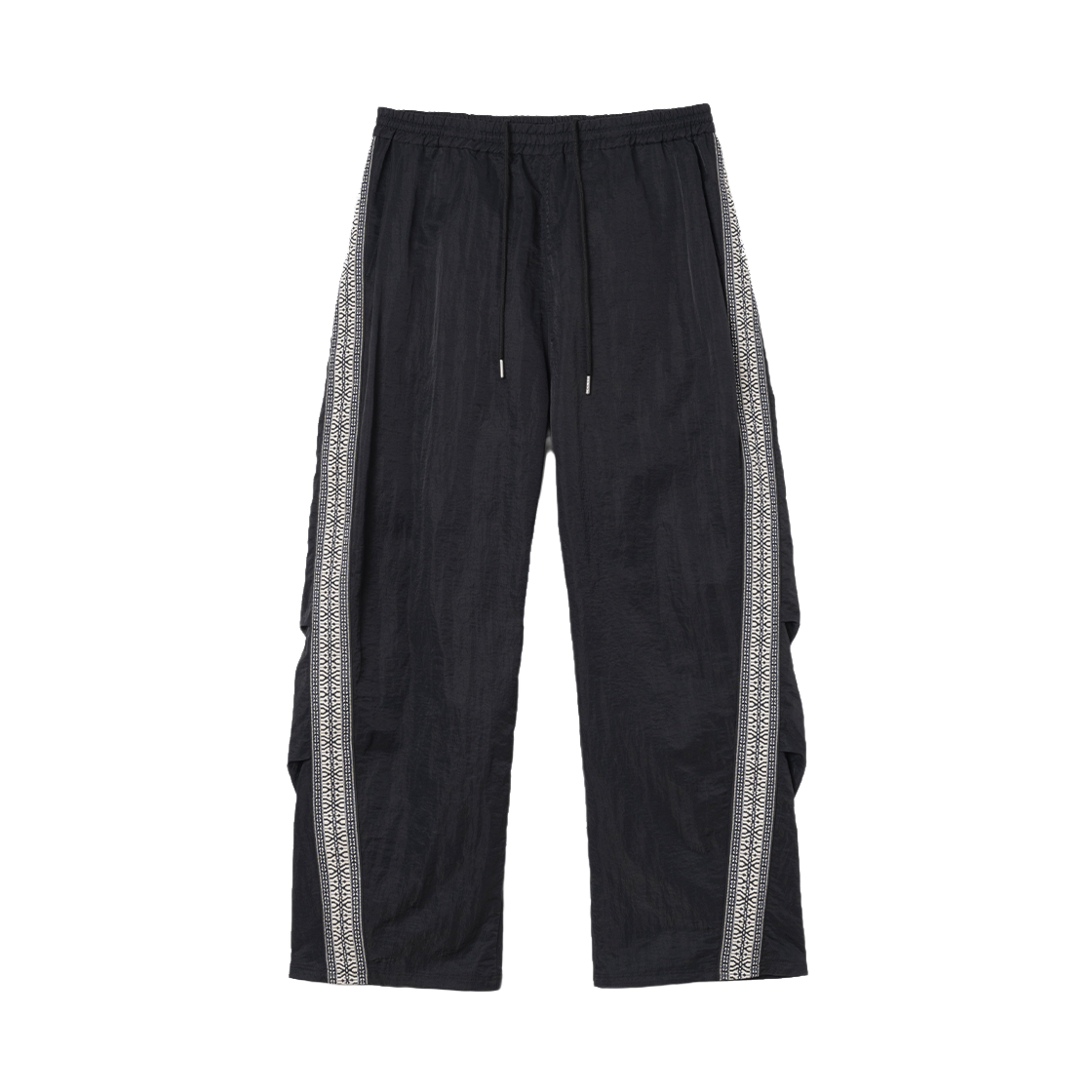 ML476BLK Millo Archive Wide Track Line Pants Black