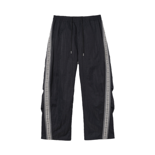 ML476BLK Millo Archive Wide Track Line Pants Black