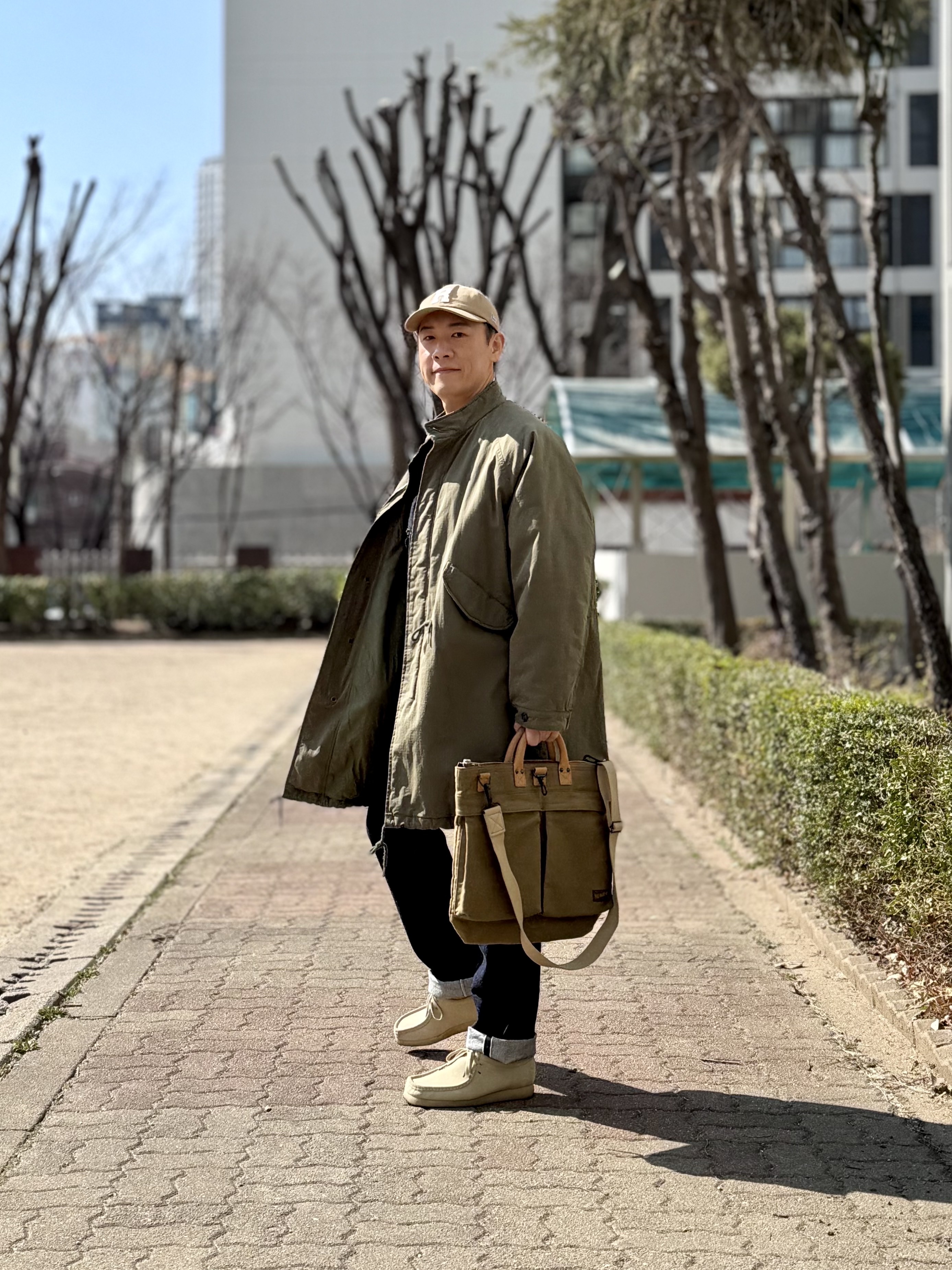 Fullcount 1101W Straight Denim One Wash Indigo Blue, Toys McCoy Helmet Bag Grossglain Khaki 착용 스타일 - 3