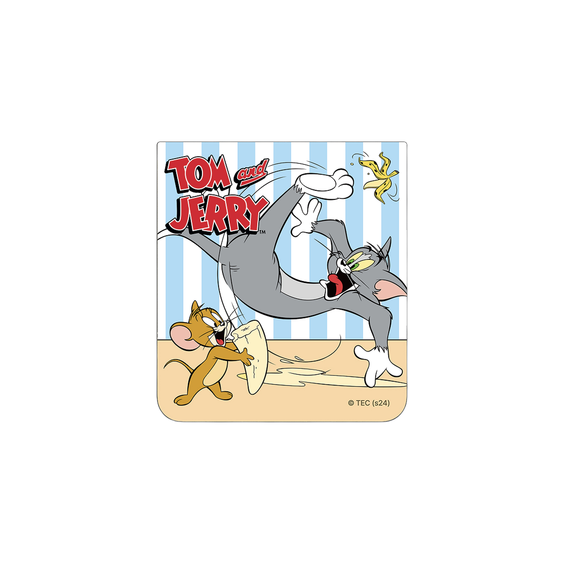 에스엘비에스 톰과 제리 슬립핑 톰 플립수트 카드 갤럭시 Z 플립5/6(SLBS Tom And Jerry Slipping Tom Flipsuit Card For Galaxy Z Flip 6)