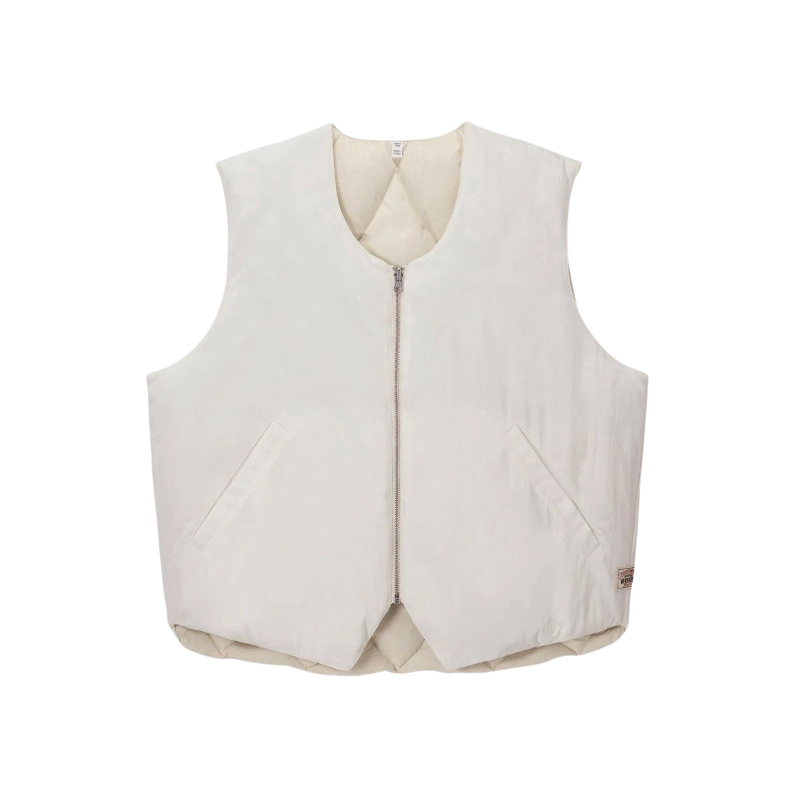 KM4AOTVST220CR Stussy Reversible Quilted Vest Cream