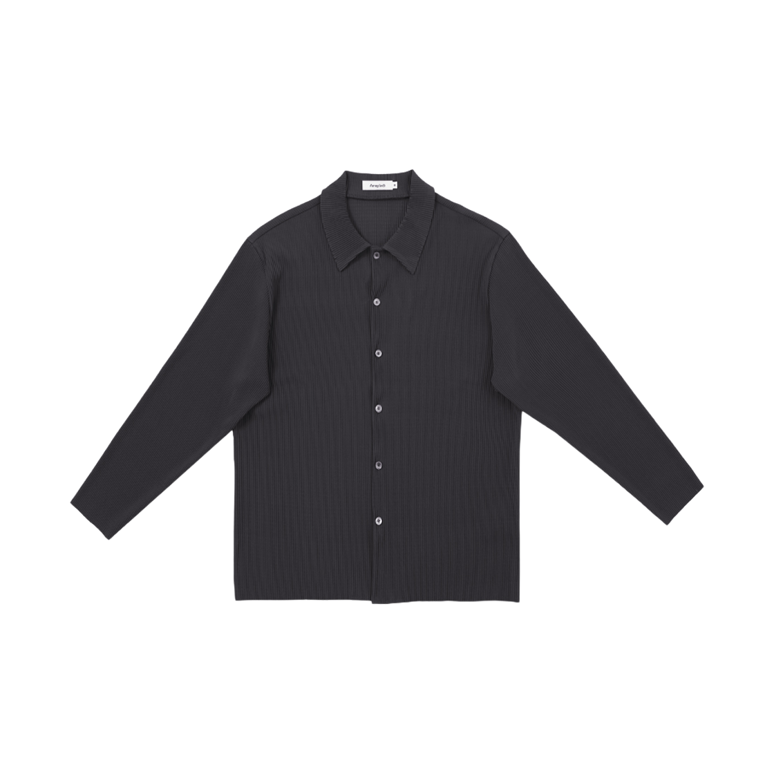 ARSH3301-Gray Arrayed Semi Over Pleats Shirt Gray