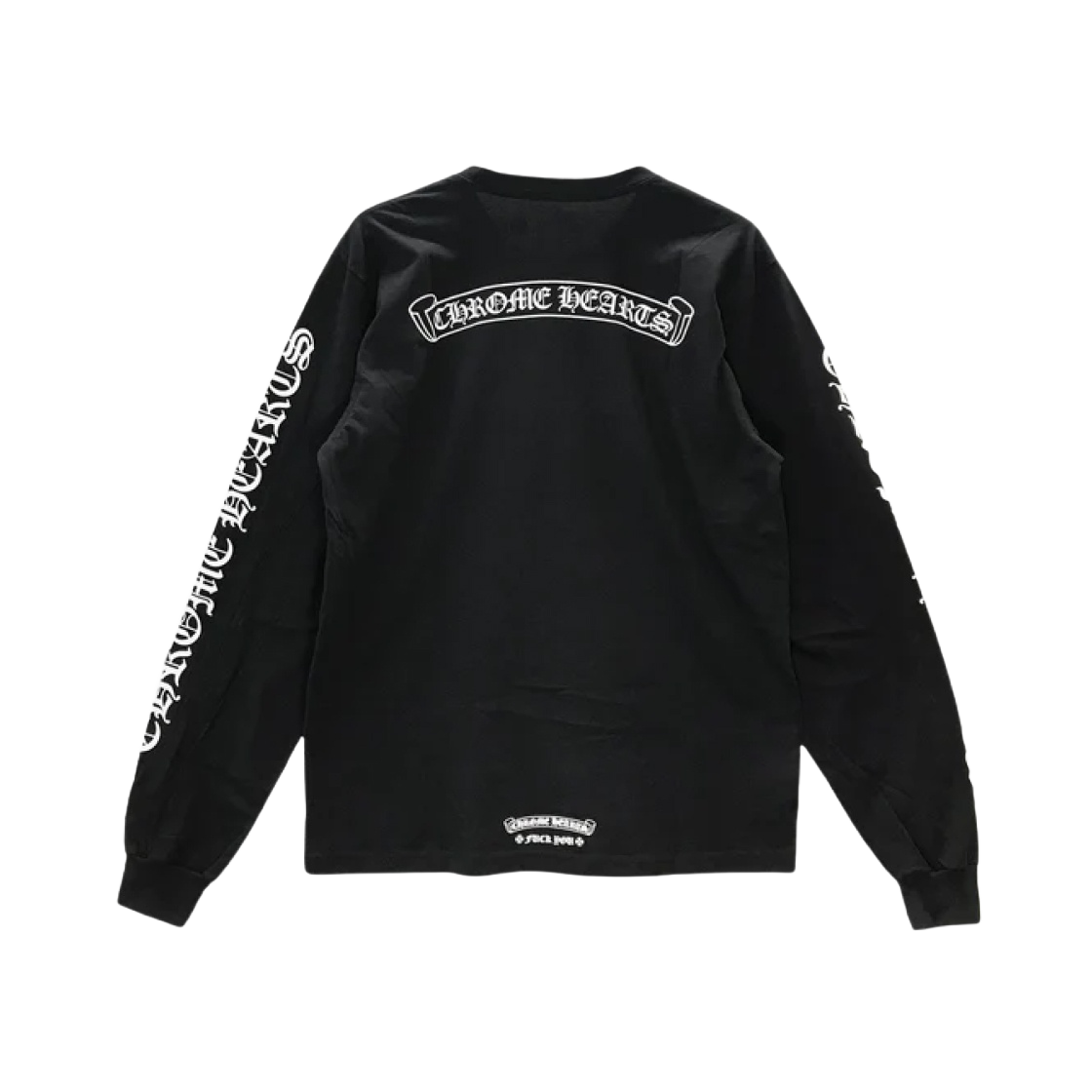 【Chrome Hearts】 Scroll Fuck you Logo LS T-Shirt Black Chrome Hearts 'Fuck You' Scroll Logo Pocket Graphic Print T