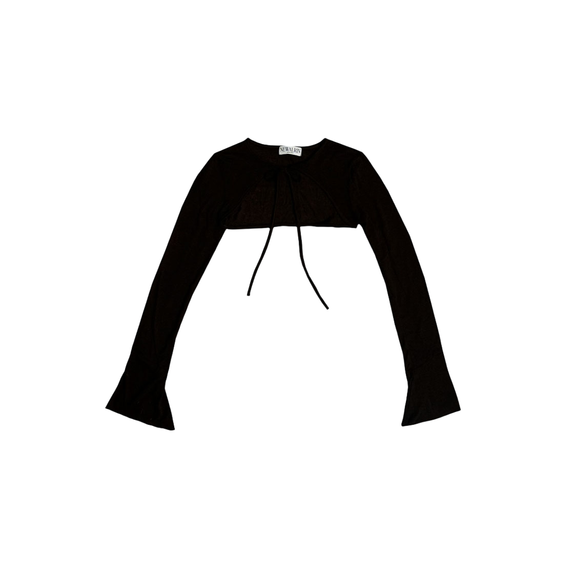 뉴얼린 시스루 볼레로 가디건 블랙(Newalrin See-Through Bolero Cardigan Black)