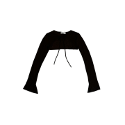 Newalrin See-Through Bolero Cardigan Black