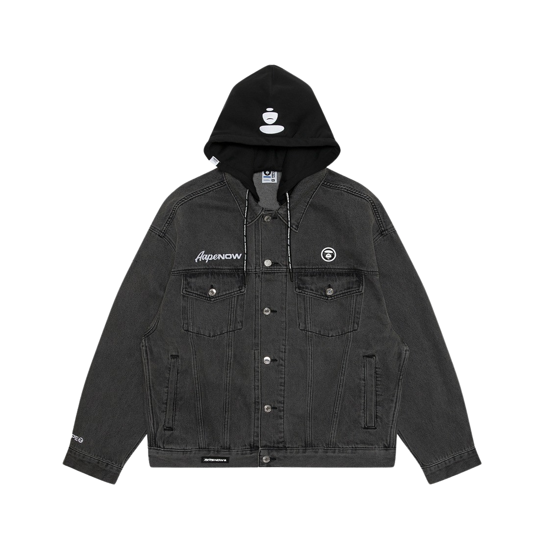 KM4BOTBAP12BK AAPE Now Light Weight Cotton Jacket Light Black