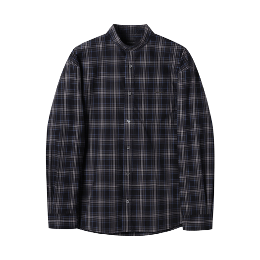 シャツ WOOALONG Tone-on-Tone Check shirt 5FT1521 우알롱 톤온톤 체크 셔츠 네이비 | WOOALONG | KREAM