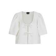 [KREAM 단독] Maison Cleo Women Agnes Ivory Tweed Blouse Beige