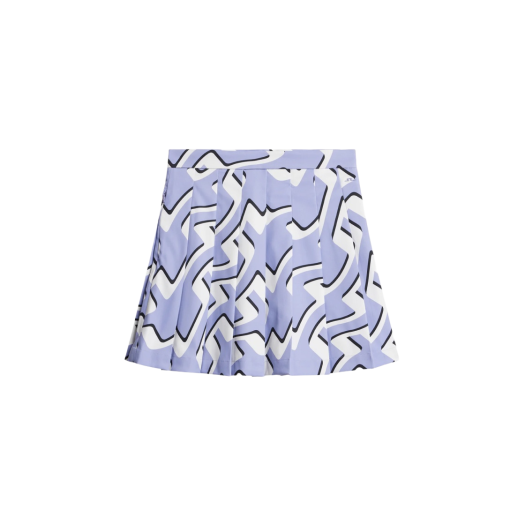 (W) J.Lindeberg Adina Print Skirt Bridge Wave Sweet Lavender