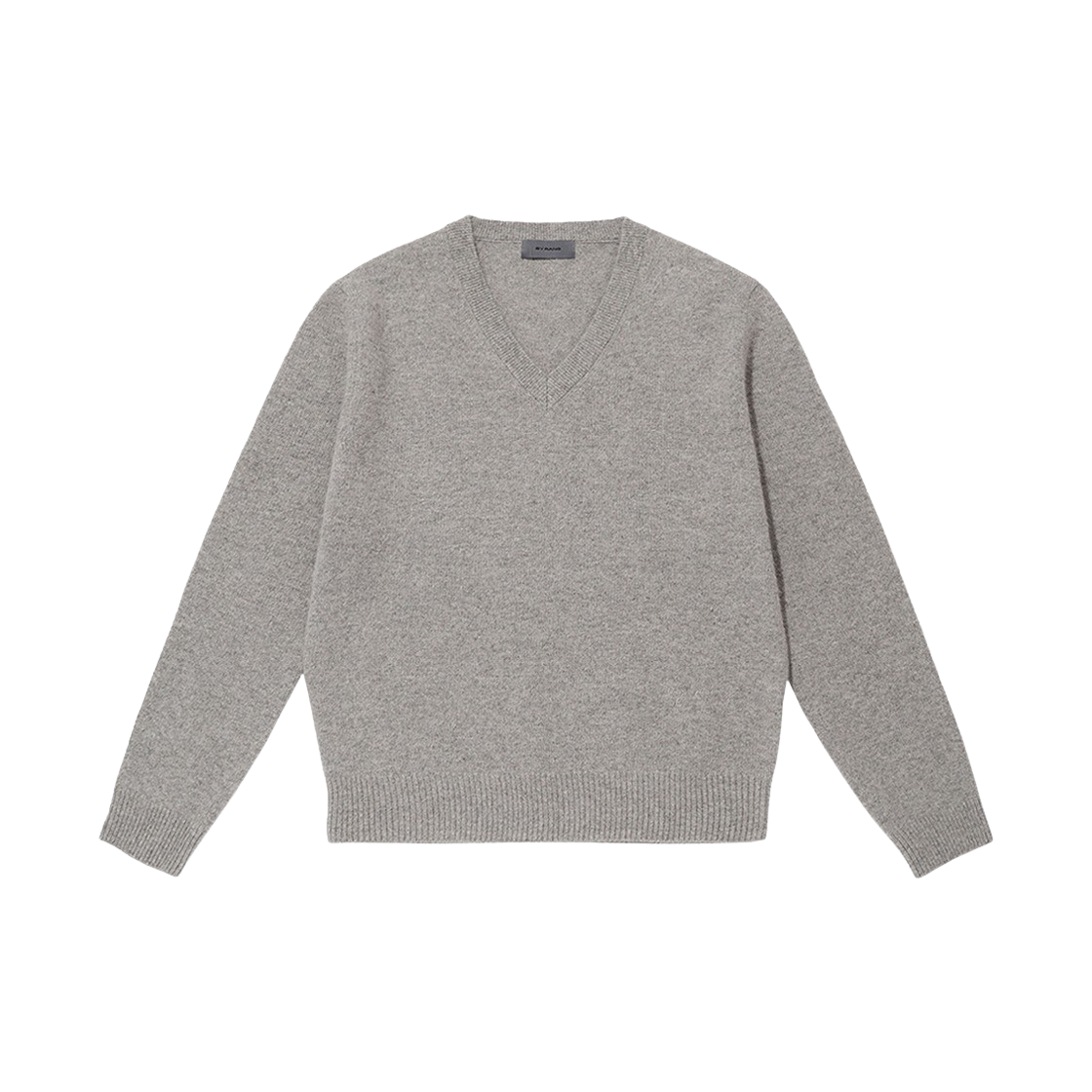 BR023NTV0001C03 BY RANG V-neck Wool Blend Sweater Grey