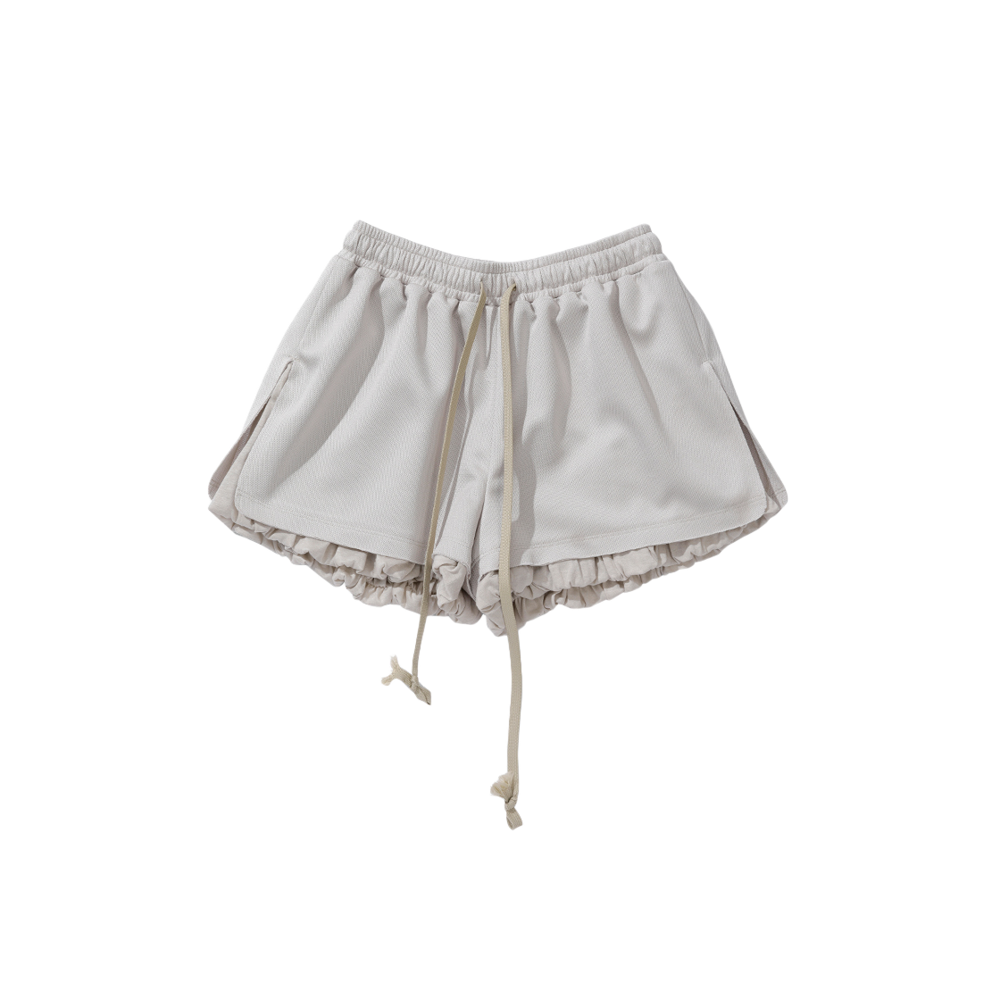 WGTRS2507008-1 Odlyworkshop Jersey Layered Mini Shorts Grain