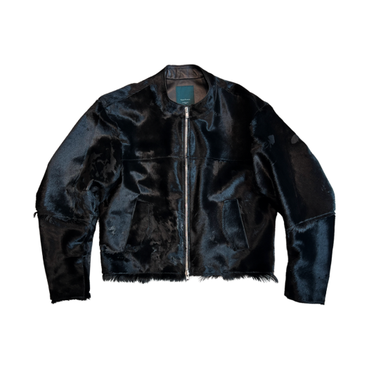 25SSUMCGBRB Undermycar 25SS Indian Goat Hair Blocked Rider Jacket Goat Black