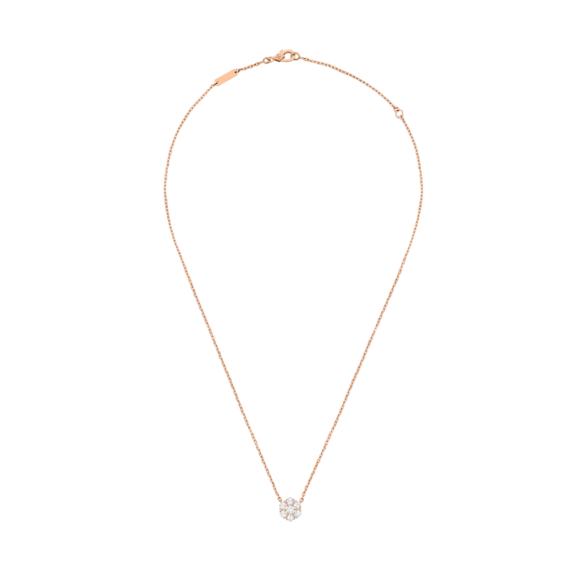 VCARPEBC00 (W) Van Cleef & Arpels Fleurette Pendant Pink Gold Diamond - 대표 이미지 #1