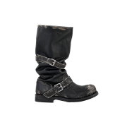 NegativeThree Slouchy Long Boots Rub off black
