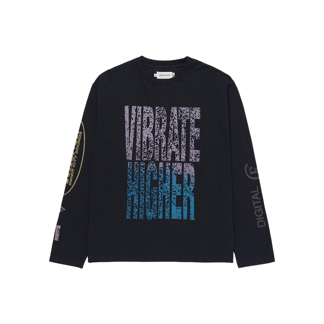 KM4DTSLHG14BK Honor The Gift Vibrations LS Tee Black - 24FW