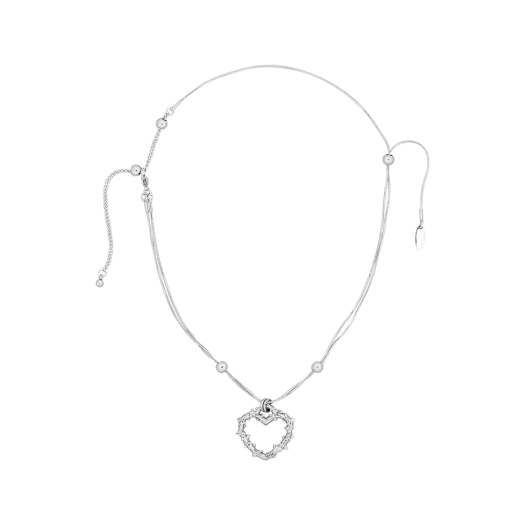 NO610S Sentiments No.610 Spike Heart Necklace Silver
