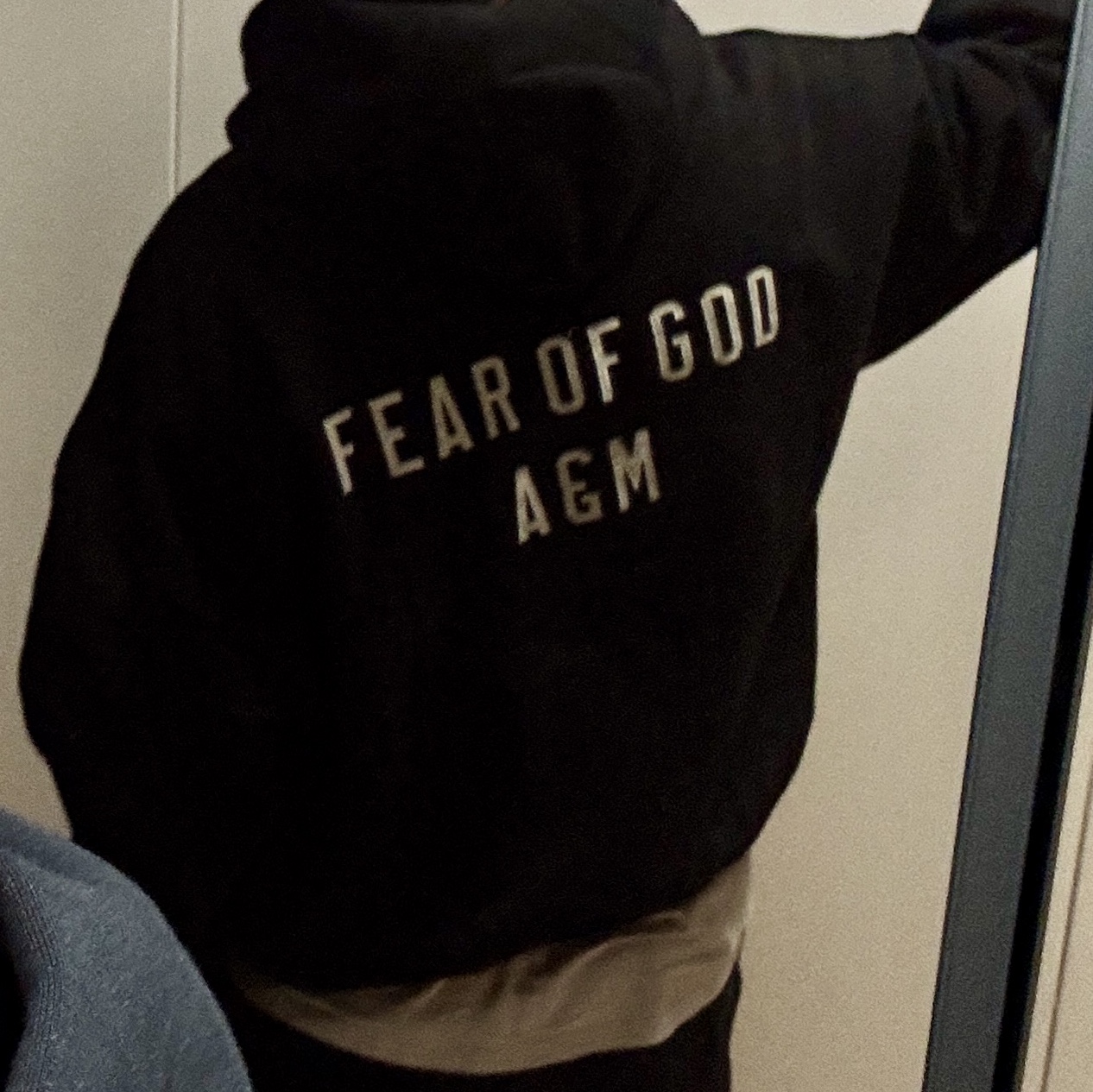 Essentials Heavy Fleece Full Zip Hoodie Black - 24FW, Jordan 4 Retro Fear 2024 착용 스타일 - 2