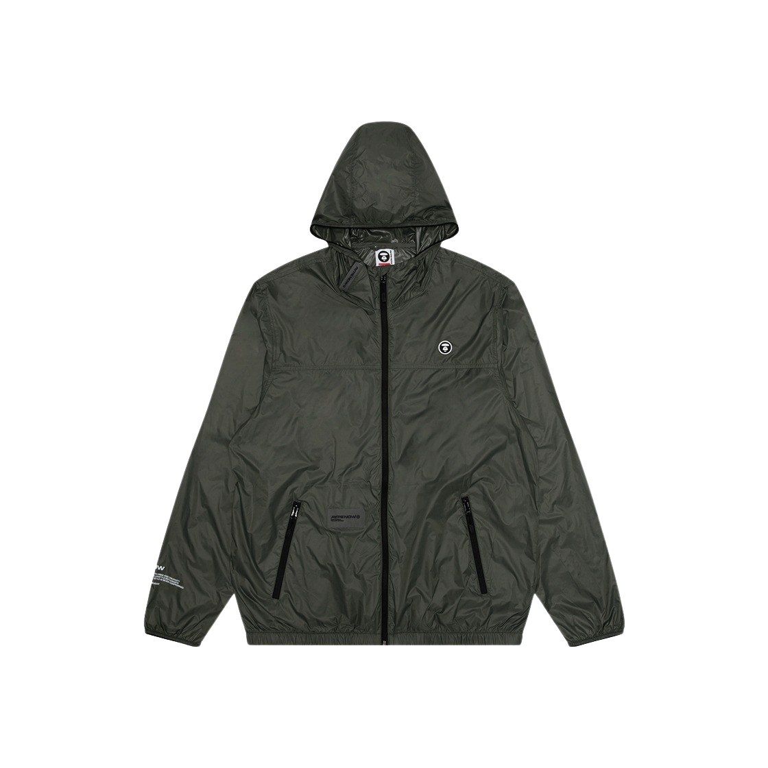 에이프 나우 라이트 웨이트 나일론 자켓 카키 그레이(AAPE Now Light Weight Nylon Jacket Khaki Grey)