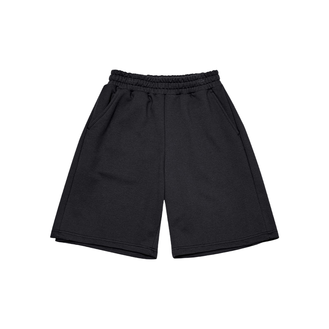 ARPT4103-Black Arrayed Comfy Inverted Pleat Sweat Half Pants Black