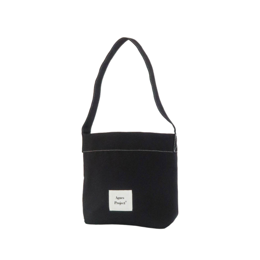 P00000CN_01 Agnes Project Peanut Tote Bag (Ver.2) Black