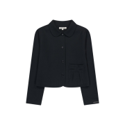 coyseio RIBBON JACKET ジャケット 黒 ブラック ヘリン 6b7c498528ae20d1f0e51b443809e3