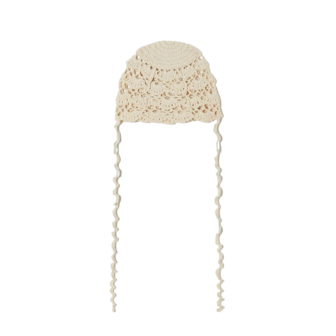 KM4BHTBPZ07WT Perverze Women Scalloped Crochet Headdress