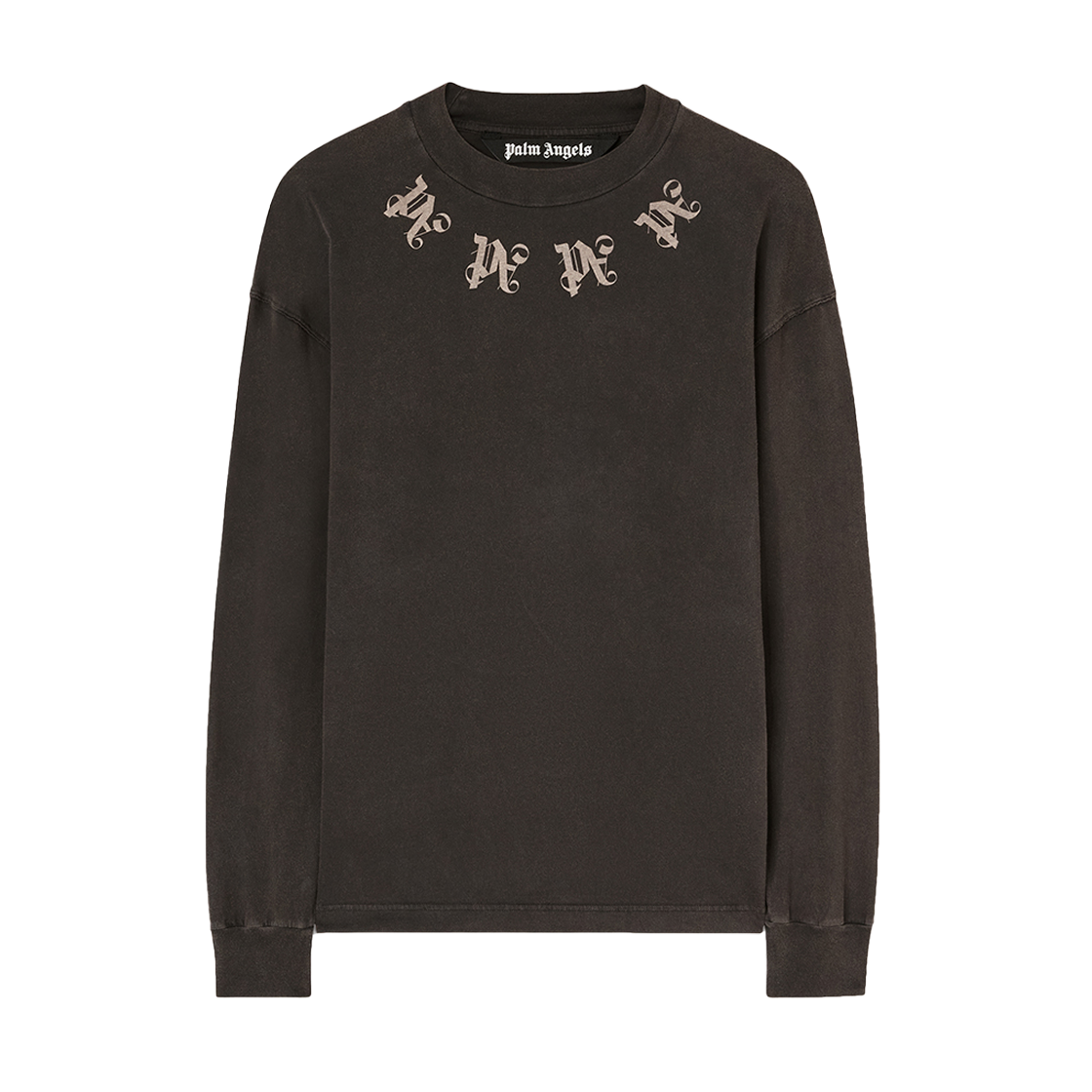 팜엔젤스 스테이트먼트 모노그램 티 롱슬리브 다크 그레이