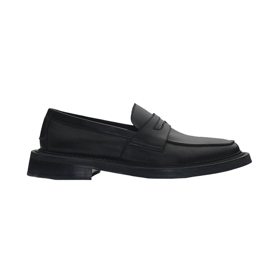 에스티유 오버솔 레더 로퍼 블랙(STU Oversole Leather Loafer Black)