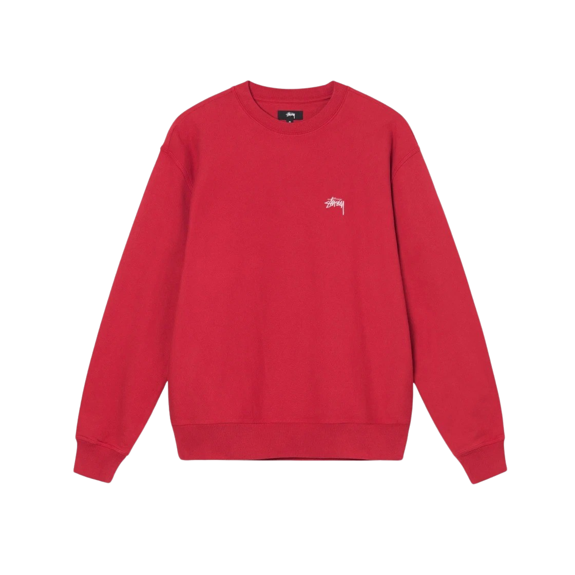 KM4ATSWST157RD Stussy Overdyed Stock Logo Crew Red