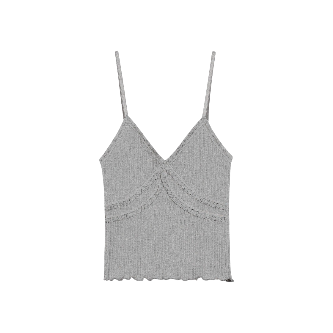 HTTPDL23BGR00 Hetherment Double Lace Camisole Light Grey