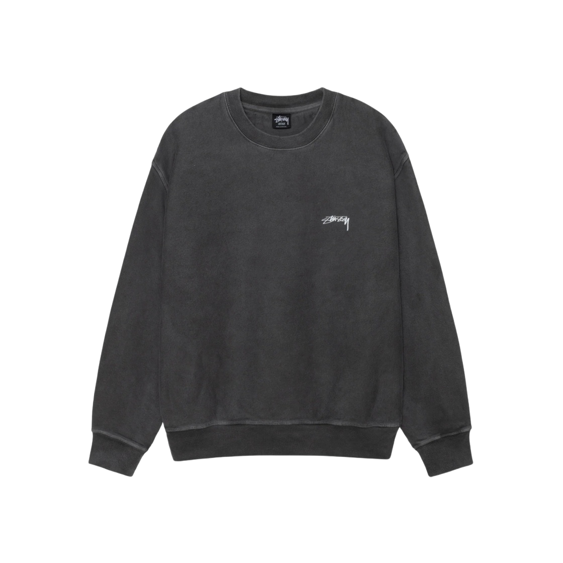 스투시 스무스 스탁 크루 피그먼트 다이드 블랙 | Stussy | KREAM