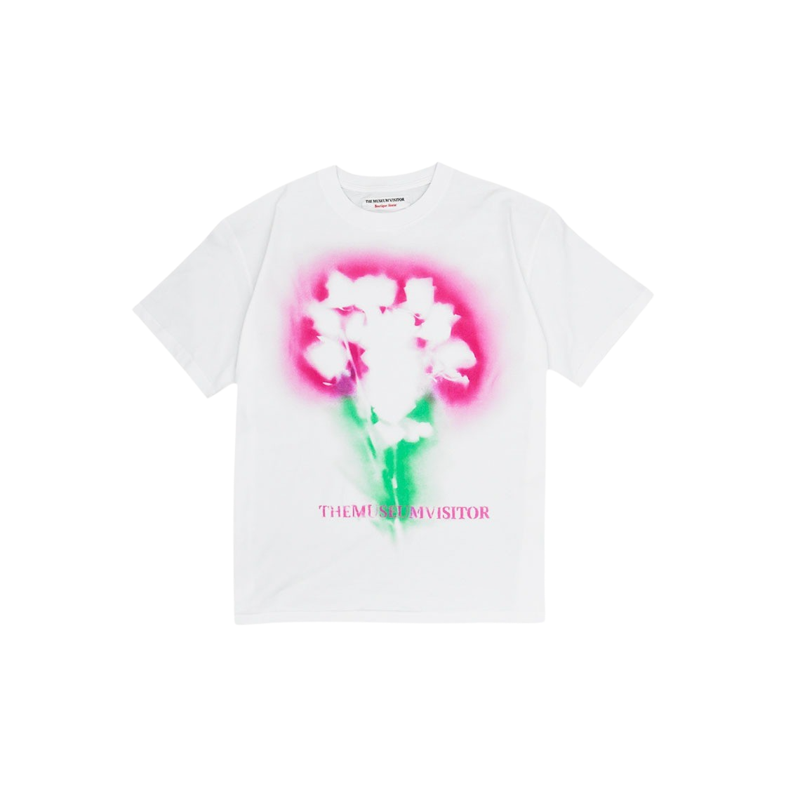 THE MUSEUM VISITOR★韓国★ROSE SPRAY PRINTED T-SHIRTS 半袖T ROSE SPRAY PRINTED T-SHIRTS (WHITE) : THE MUSEUM VISITOR