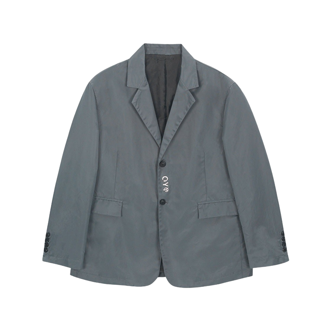 OYBBS2OU001GR OY Metal Logo Nylon Blazer Dark Grey - 대표 이미지 #1