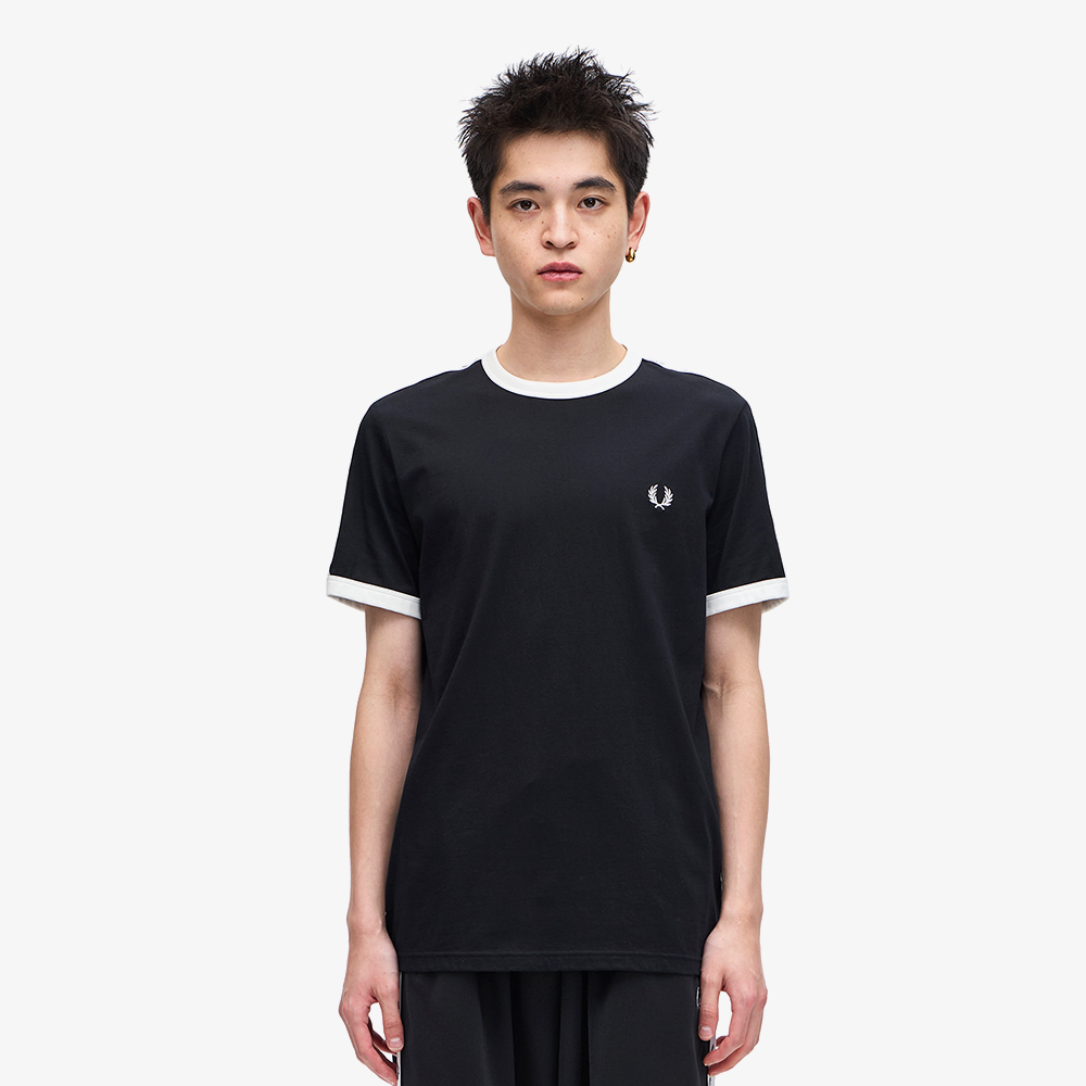 프레드페리 테잎 링어 티셔츠 블랙(Fred Perry Taped Ringer T-Shirt Black) - 2