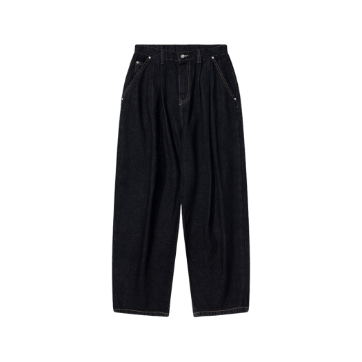 RD100800BK RDVZ Deep Tuck Point Denim Pants Women's Black
