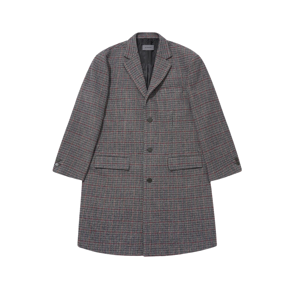 바이랑 체크 울 블랜드 오버사이즈 코트 체크(BY RANG Checked Wool-Blend Oversized Coat Check)