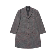 BY RANG Checked Wool-Blend Oversized Coat Check