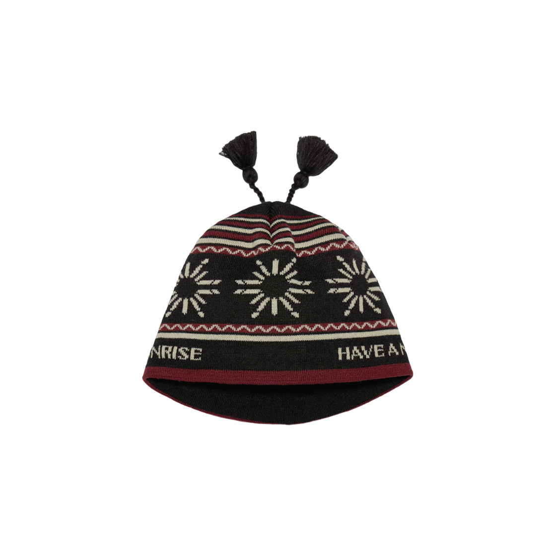 【HELLO SUNRISE】 HS Symbol Tassel beanie / 追跡付 HELLO SUNRISE】 HS Symbol Tassel beanie / 追跡付 Hello