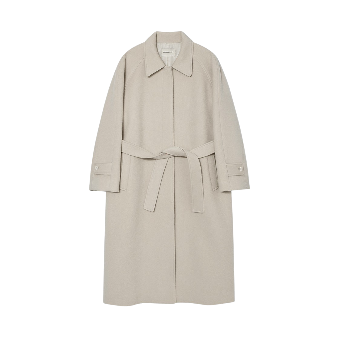 FW23OUT15CR Kindersalmon Women Overfit Single Coat Cream - FW23