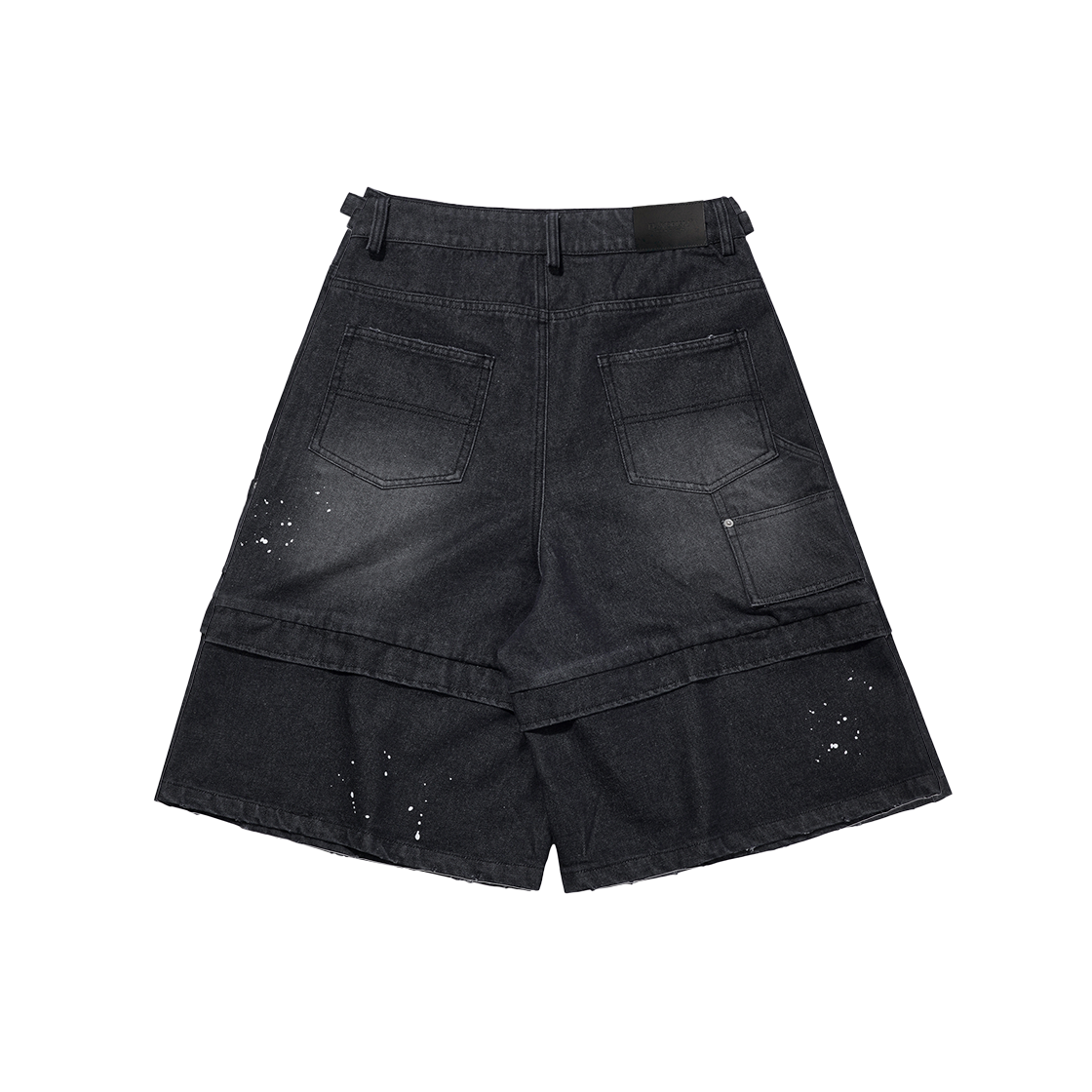 TP0060 Flavorism Incision Bermuda Denim Pants Black - #2
