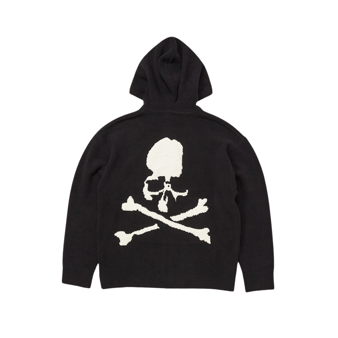 KM4DTSHMN02BK Mastermind World Lounge Full-Zip Hoodie Black White - 24FW